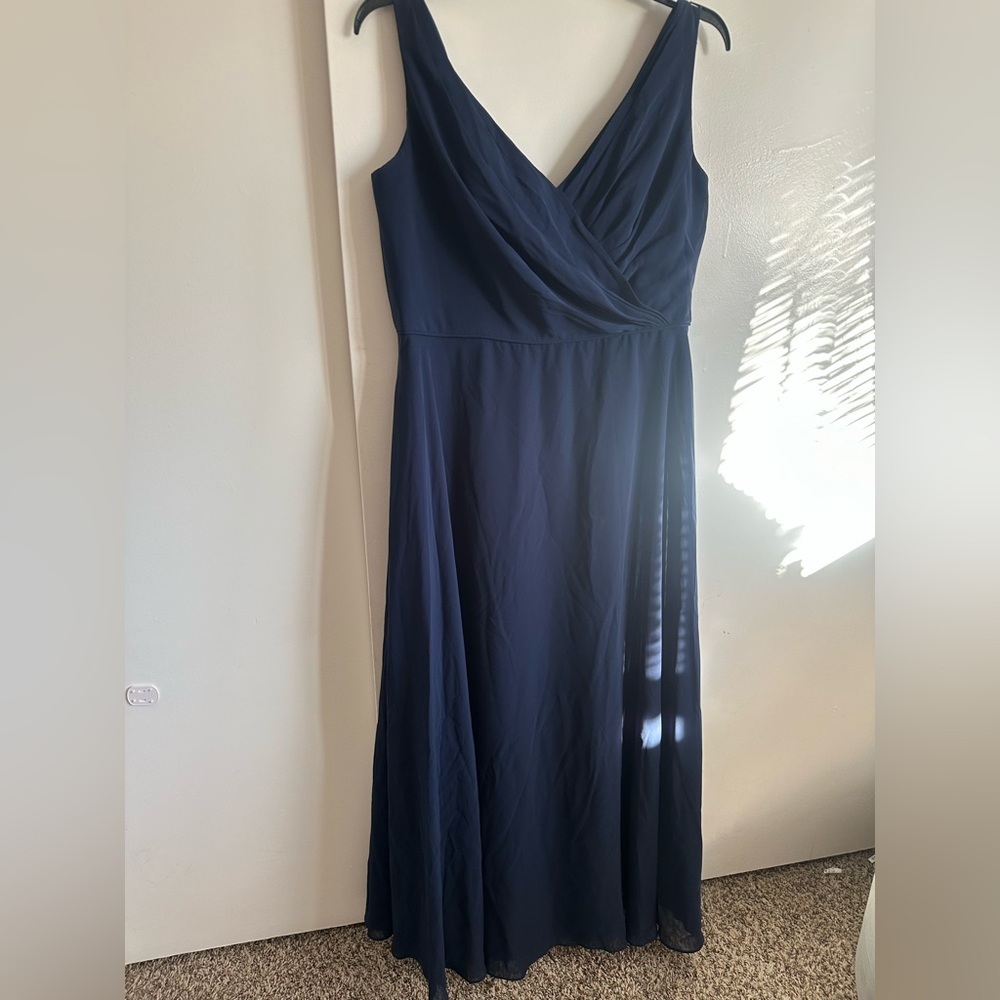 Alfred Angelo Deep Blue Maxi Dress - Picture 2 of 13